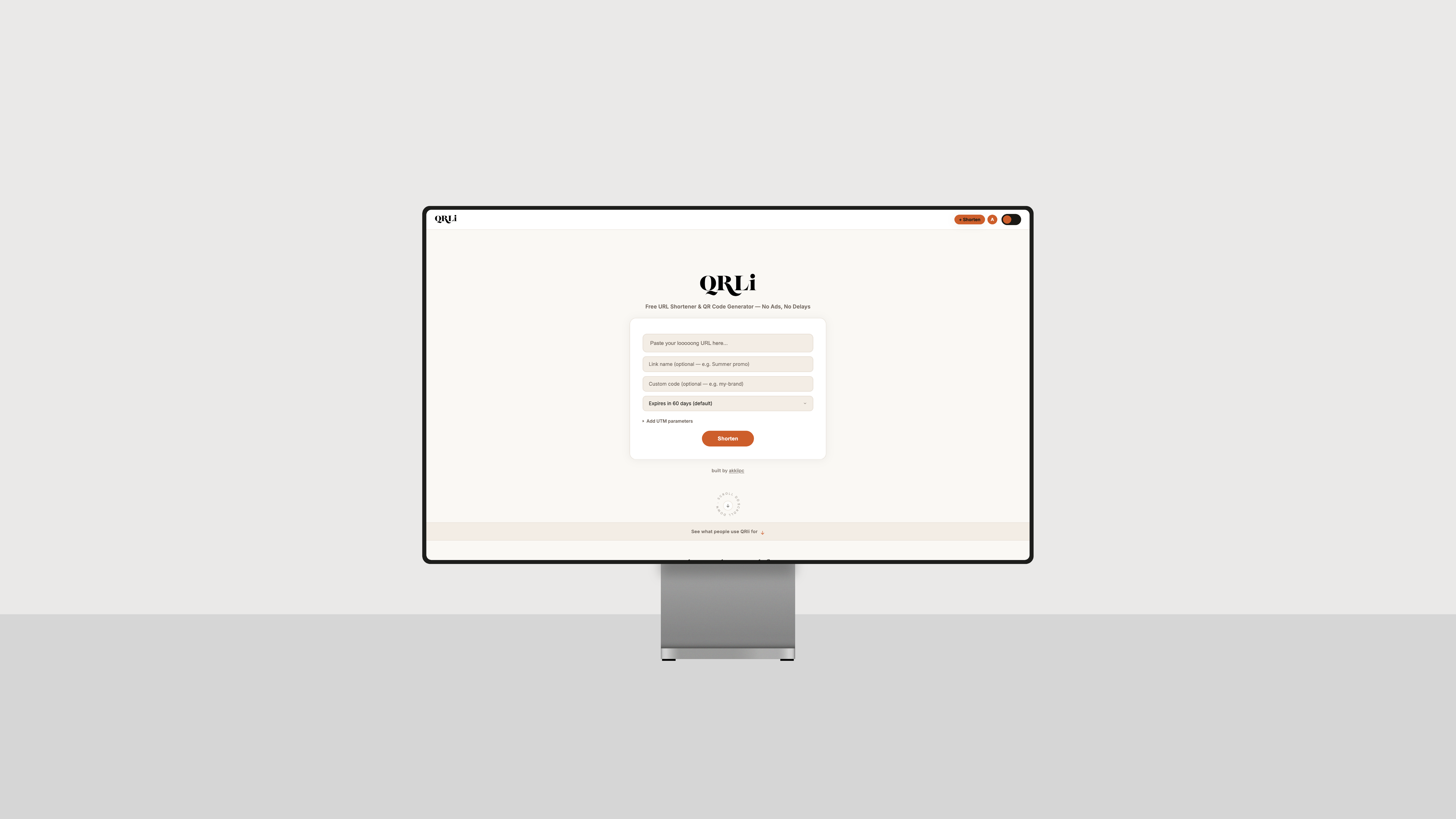 qrli.in - QR code and short link generator
